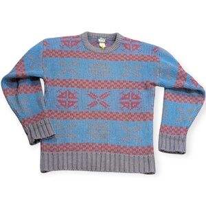 Vtg 1980 Mens Woolrich Wool/Mohair Geometric Sweater Sz Large Grandpa Cabincore